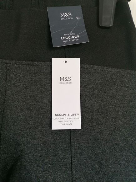Womens M&S Leggings Size 12 Grey Sculpt & Lift Smart Autumn Winter - Picture 6 of 8